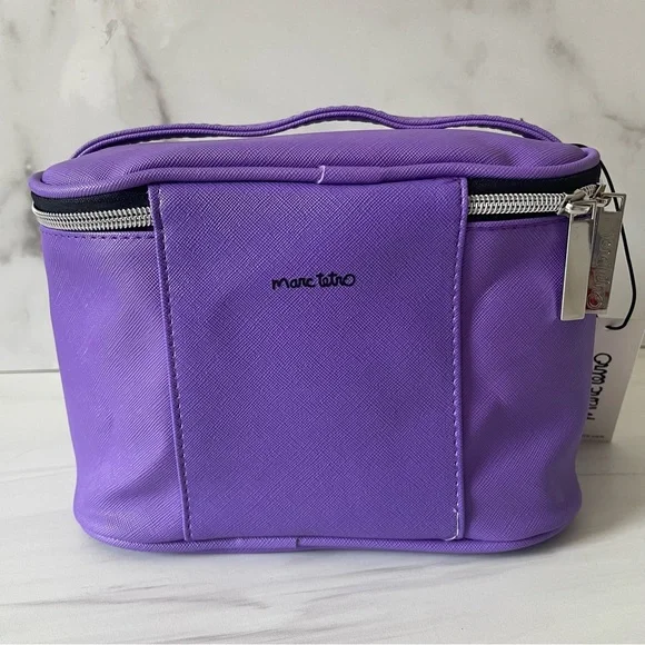 Marc Tetro Bichon Frise Cosmetic Tote/ Pouch- Purple- NWT - Picture 2 of 7